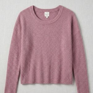 Luxe Hippie Rose Cloud-Soft Ribbed Knit Sweater XL Boho Dusty Rose Pink